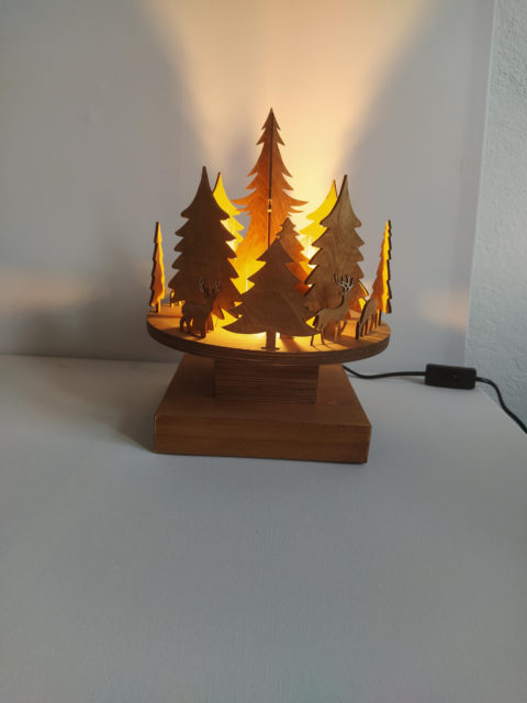 Stolná lampa - Les so zvieratkami